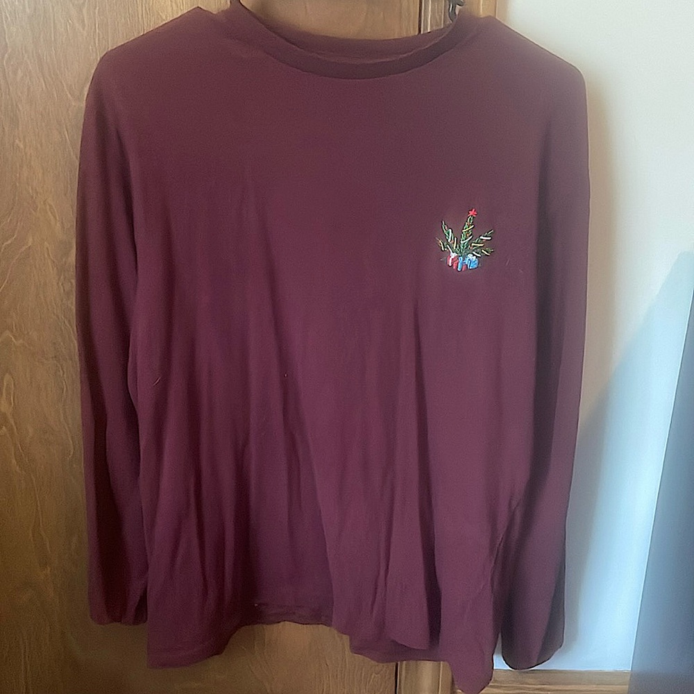 Eighty eight burgundy long sleeve shirt size large